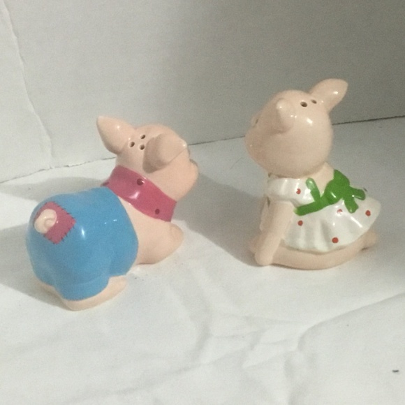 Two little piggy salt and pepper shakers with stoppers in excellent shape - Picture 3 of 6